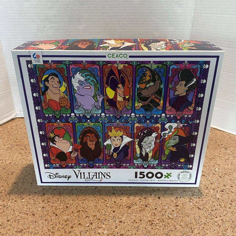 Disney Villains CEACO 1500-Piece Collector's Jigsaw Puzzle B100 Complete